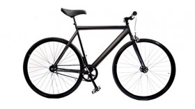 Projekt Fixie – Vapur 725 Aero-Leader Style Steel Fixed Gear City Bike, White/Black