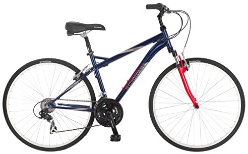 Schwinn Men’s S4094TR Zeno Hybrid Bike , 18″/Medium, Blue