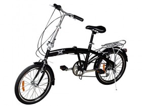 TMS® 20″ Black Folding Bike 6 Speed Bike Fold Bicycle Storage College School Sports