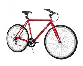 Dynacraft Men’s 28″ 700C 3 Speed Metreon Bike, 22″/One Size, Red/Black