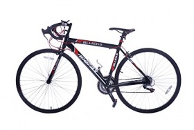 Merax 21-Speed 700C Aluminum Road Bike Racing Bicycle, 50CM Red