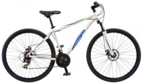 Mongoose Men’s Banish 2.0 Hybrid Bike, White, 18-Inch/Medium