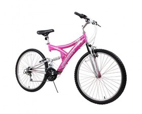 Dynacraft Women’s 26″ 21 Speed Air Blast Bike, 17.5″/One Size, Pink/White