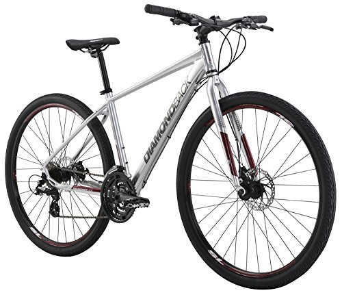 Diamondback Bicycles 2016 Trace Complete Dual Sport Bike, 16″/Small, Bright Silver