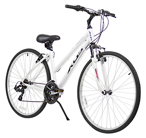 XDS Women’s Cross 200 21-Speed Step-Through Hybrid Bicycle, 44cm, White