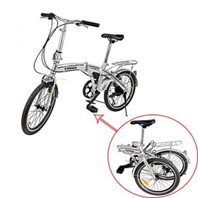 Ridgeyard Portable 6 Speed Folding Bike Silver Fold Storage School Sports Shimano 20 Inch Foldable Bicycle