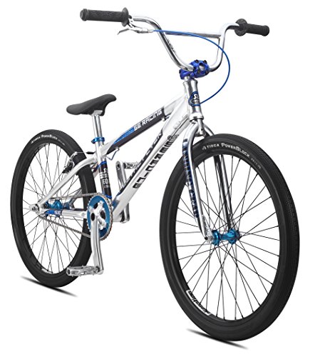 SE Bicycles Floval Flyer BMX Bicycle, 24″, High Polished Silver