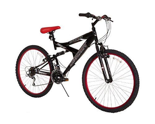 Dynacraft Men’s 26″ 21 Speed Equator Bike, 18″/One Size, Black/Red