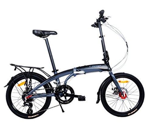 Camp 20″ Folding Bike Shimano 16 Speed, Thunder Bolt