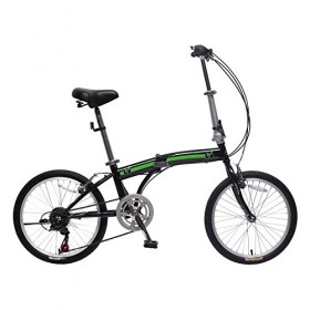 unYOUsual U arc 20″ Folding City Bike Bicycle 6 Speed Steel Frame Shimano Gear WANDA Tire Black