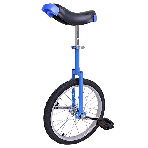 Astonishing Blue 18 Inch In 18″ Mountain Bike Wheel Frame Unicycle Cycling Bike With Comfortable Release Saddle Seat