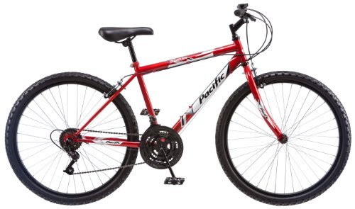 Pacific Men’s Stratus Mountain Bike, Red, 26-Inch