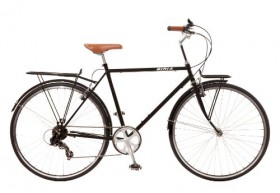 City Bike , Commuting bicycle 700C , Black , 7 speed Shimano Men by Biria