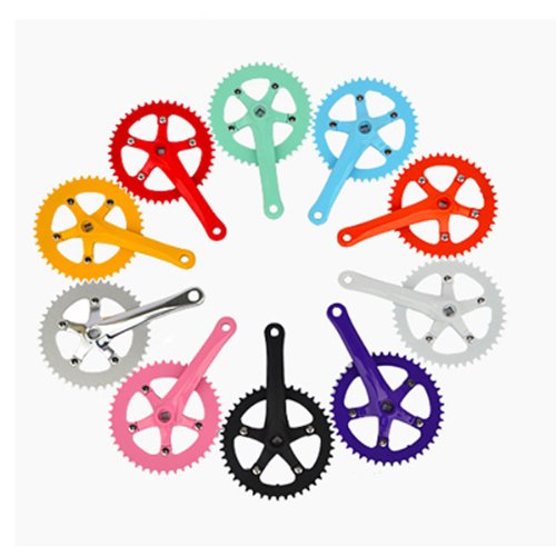 Inbike Fixed Gear Bike 44T High Strength Steel Crankset Color Pink