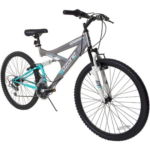 Ozone 500 Women’s Ultra Shock 26″ 21-Speed Dual-Suspension Mountain Bicycle