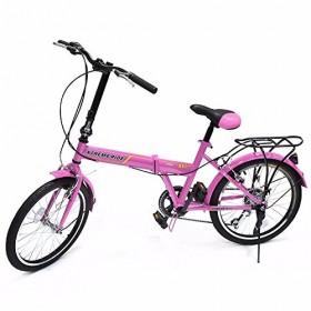 GHP Shimano High Quality 20″ Pink 6 Speed Folding Sports Bicycle