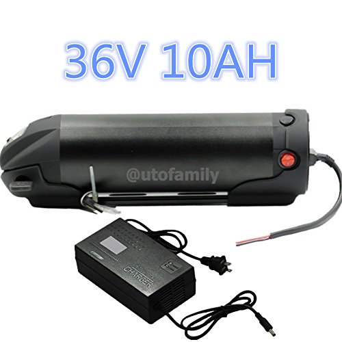 36V 10AH Black Bottle Lithium Li-ion E-Bike Battery for Bicycles+42V2A Charger