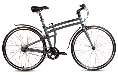 2015 Montague 19-Inch Boston 8 Folding Bike, Smoke Silver