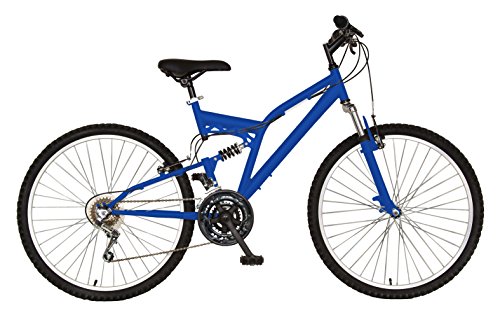 Cycle Force 26-Inch Dual Suspension 18-Speed Bicycle, Blue