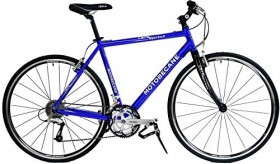 Motobecane Cafe Sprint 700C Hybrid Bike 27 Speed Carbon Fiber fork bike gloss blue 21″ frame