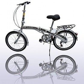20″ Folding Bike 7 Speed Fold Storage Bicycle College School Sports