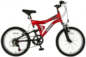 Revolution Reactor Dual Suspension Mountain Bike (Red, 20-Inch)