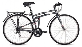 New 2016 Montague Urban Folding 700c Pavement Hybrid Bike Smoke Silver 21″